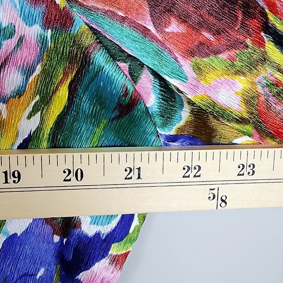 Coldwater Creek Womens‎ Sz L Artsy Floral Long Sleeve Button Up Top Oversized - Picture 8 of 8